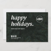 Urlaub Vielen Dank Business Order Card Weihnachten (Vorderseite)