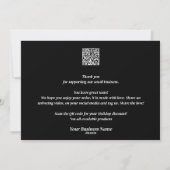 Urlaub Vielen Dank Business Order Card Weihnachten (Rückseite)