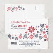 Urlaub Vielen Dank für Ihre Patronage Card/Postkar Ankündigungspostkarte (Vorne/Hinten)