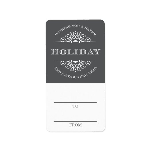 URLAUB VINTAG | HOLIDAY GIFT TAGS ADRESSAUFKLEBER (Vorne)
