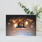 Urlaub von LIghts Krippe-3x5Christmas Einladung (Stehend Vorderseite)