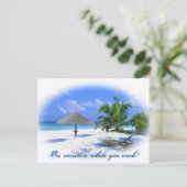 Urlaub während der Arbeit Postkarte (Stehend Vorderseite)