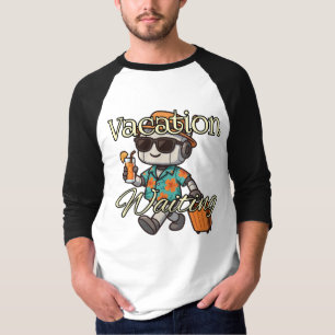 Urlaub Wartender Roboter Lustiges Sommer Reise H T-Shirt