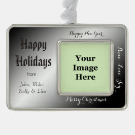 Urlaub, Weihnachten, Neues Jahr, Frieden, Freude,  Rahmen-Ornament Silber