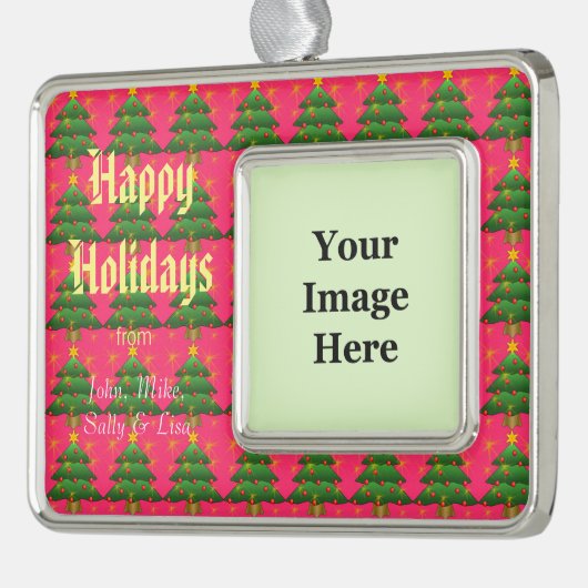 Urlaub, Weihnachten, Neues Jahr, Frieden, Freude, Rahmen-Ornament Silber (Links)