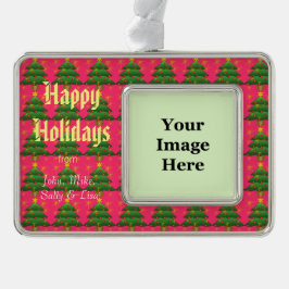 Urlaub, Weihnachten, Neues Jahr, Frieden, Freude,  Rahmen-Ornament Silber