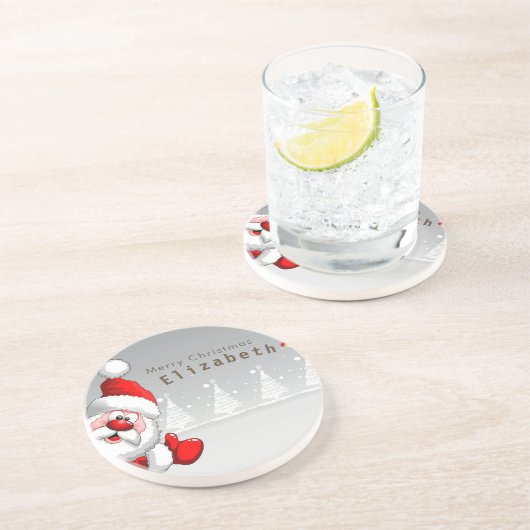 Urlaub... Weihnachtsmann Getränkeuntersetzer (Seite)