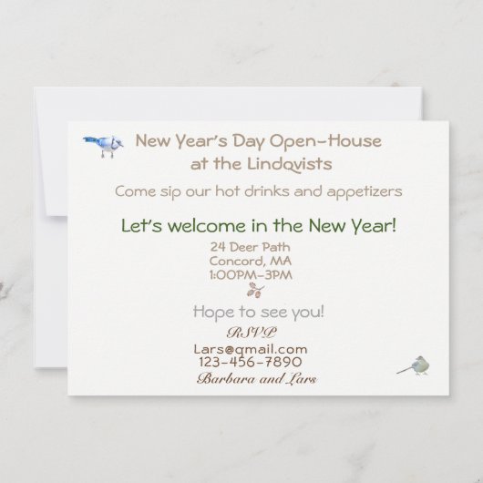 Urlaub/Winter Einladung (Rückseite)