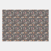 Urlaub Winter Weihnachtsmann Snowmen Geschenkpapier Set (Vorderseite)