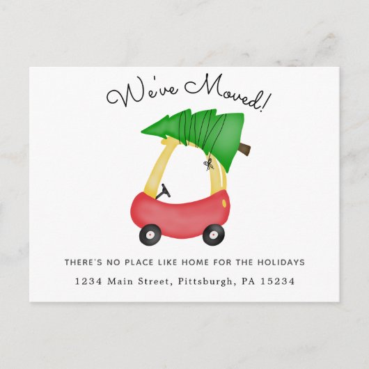 Urlaub Wir haben die neue Zuhause Ankündigung vers Postkarte (Vorderseite)