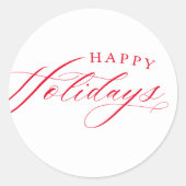 URLAUB WRAPPING Happy Holidays niedliche, elegante Runder Aufkleber (Vorderseite)