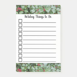 Urlaub zur Liste der Holzoberries-Blätter Post-it Klebezettel