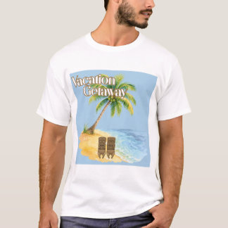 Urlaubs-Auszeit Tropischer Strand Herren T-Shirt