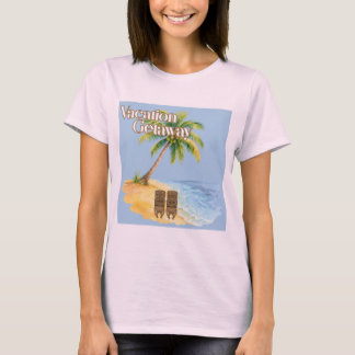 Urlaubs-Auszeit Tropisches Strand T-Shirt