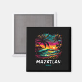 Urlaubs-Souvenir-Palme Mazatlan Magnet (Vorderseite/Rückseite)