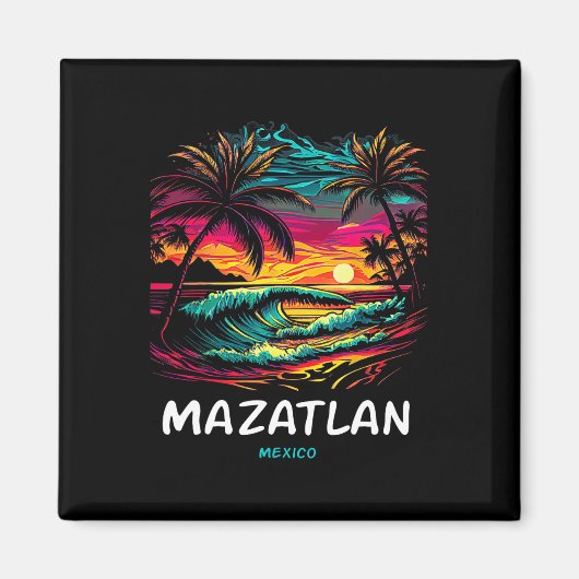 Urlaubs-Souvenir-Palme Mazatlan Magnet (Vorne)