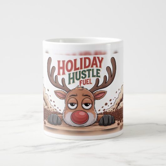 Urlaubs-Stress-Treibstoff Jumbo-Tasse (Vorderseite)
