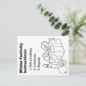 Urlaubsanweisungen Feiertagspostkarte (Stehend Vorderseite)