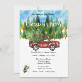 Urlaubsbaum in Truck Weihnachten Party Einladung (Vorderseite)