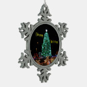 Urlaubsbeleuchtung Schneeflocken Zinn-Ornament (Links)