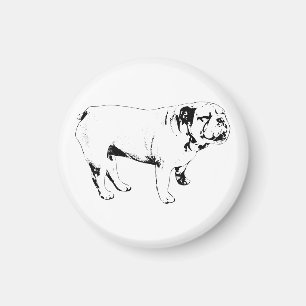 Urlaubsbesorgung ruhig, Bulldogge Magnet