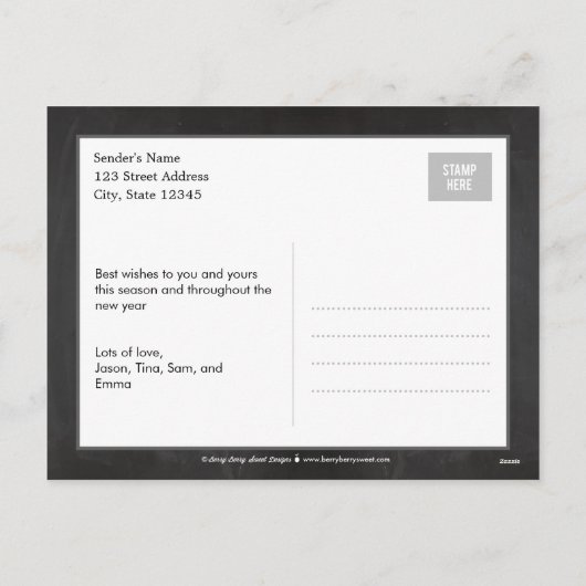 Urlaubsbriefe Fotokarte Postkarte (Rückseite)