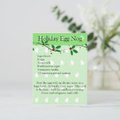 Urlaubseig Nog Rezept Postkarte (Stehend Vorderseite)