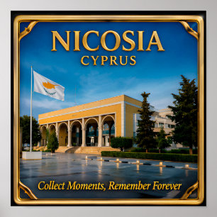 Urlaubserinnerung an Nikosia Zypern für Reisebegei Poster