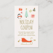 Urlaubsermäßigung Gutschein Rabattkarte (Vorderseite)