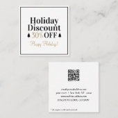 Urlaubsermäßigung Quadratische Visitenkarte (Vorne/Hinten)