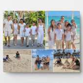Urlaubsfamilie Foto Collage 5 Bilder Fotoplatte (Vorderseite)