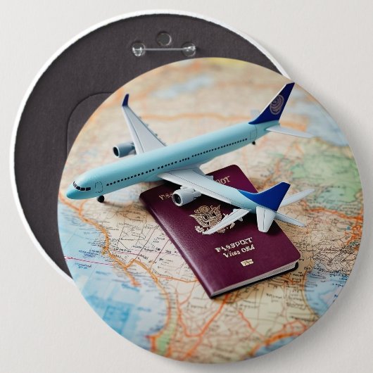 Urlaubsflug  button (Vorne & Hinten)