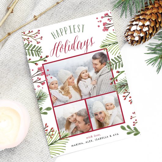 Urlaubsfolien | Foto Collage Card Feiertagskarte