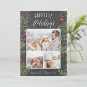 Urlaubsfolien | Foto Collage Card Feiertagskarte (Stehend Vorderseite)