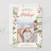 Urlaubsfolien | Weihnachts-Fotokarte Feiertagskarte (Vorderseite)