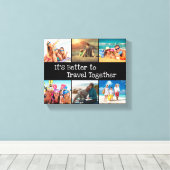Urlaubsfoto Collage Besser zusammen reisen Leinwanddruck (Insitu (Holzboden))