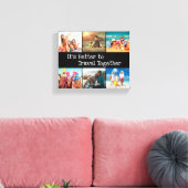 Urlaubsfoto Collage Besser zusammen reisen Leinwanddruck (Insitu (Wohnzimmer))