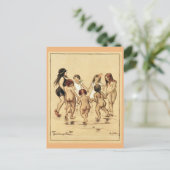 Urlaubsfreunde - Vintages Motiv - Zille Postkarte (Stehend Vorderseite)