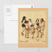 Urlaubsfreunde - Vintages Motiv - Zille Postkarte (Vorne/Hinten)