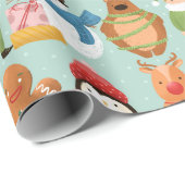 Urlaubsgang | Weihnachtsfeiertage Geschenkpapier (Rolleneckpunkt)