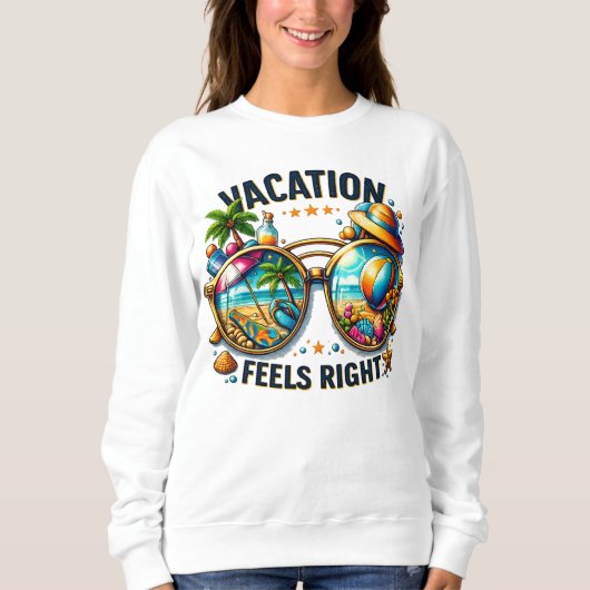 Urlaubsgefühl Basic Sweatshirt für Damen USA (Vorderseite)