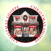 URLAUBSGESCHÄFTE CHRISTMAS SHOPPE FENSTERAUFKLEBER (Blatt 3)