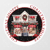 URLAUBSGESCHÄFTE CHRISTMAS SHOPPE FENSTERAUFKLEBER (Blatt)