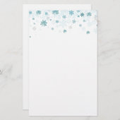 Urlaubsgeschosse Papier-Schneeflocken Briefpapier (Vorne/Hinten)