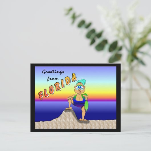 Urlaubsgladys Postkarte (Stehend Vorderseite)