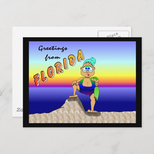 Urlaubsgladys Postkarte (Vorne/Hinten)