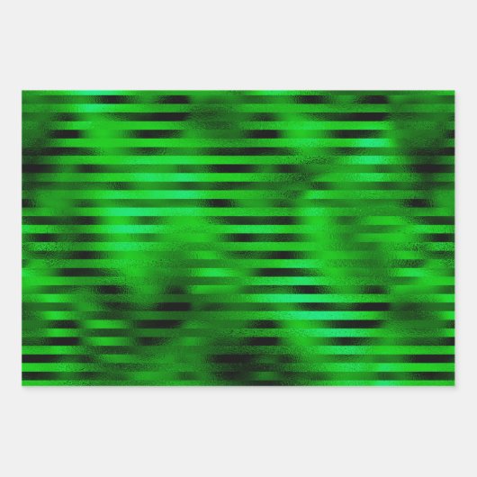 Urlaubsgrün - Imitate Fossil 3 Packung Geschenkpapier Set (Vorderseite)