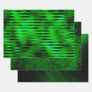 Urlaubsgrün - Imitate Fossil 3 Packung Geschenkpapier Set