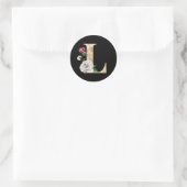 Urlaubsinitiative für Winterferien Buchstabe L Runder Aufkleber (Tasche)