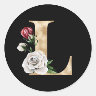 Urlaubsinitiative für Winterferien Buchstabe L Runder Aufkleber